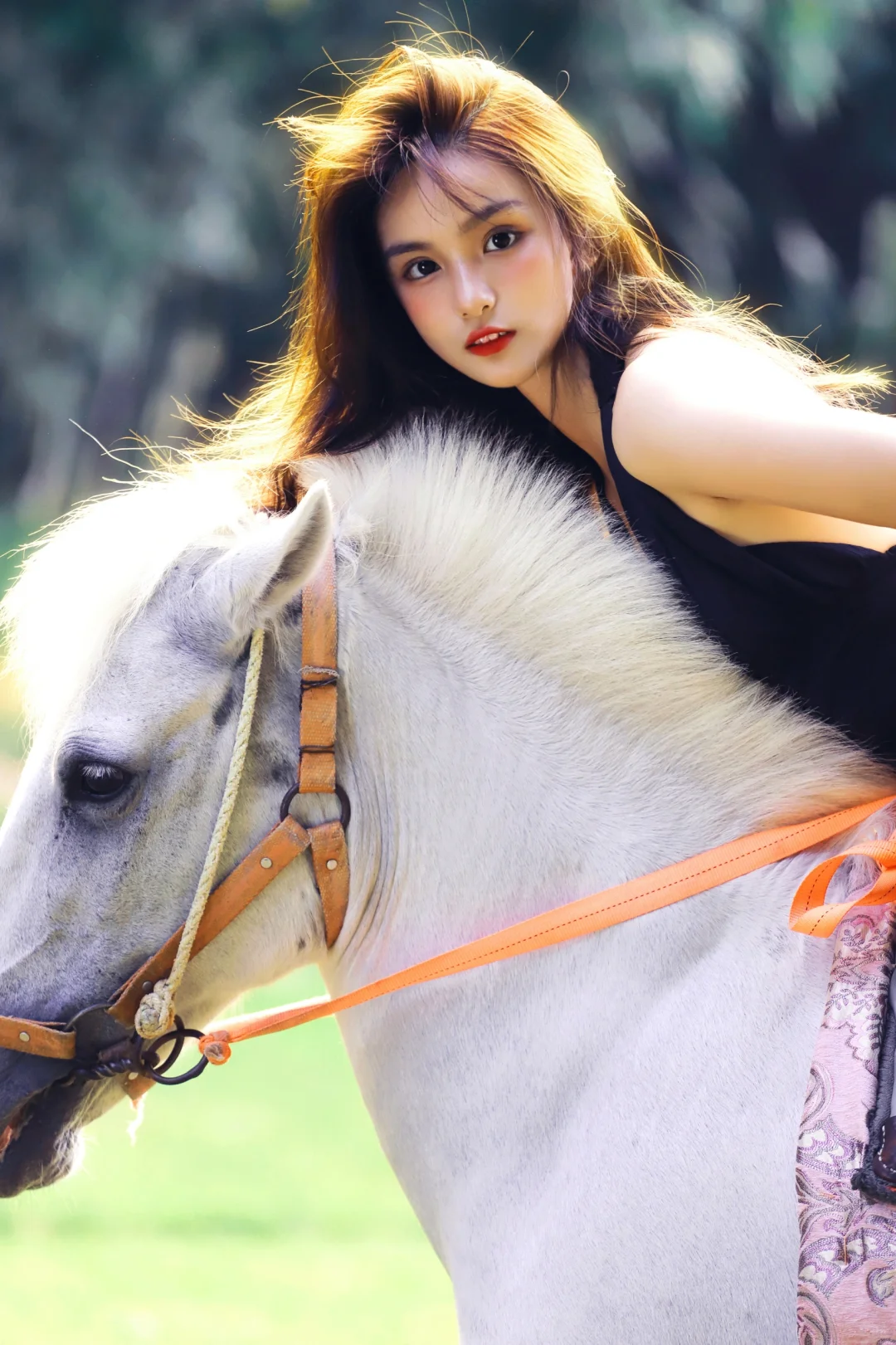 美女与马
