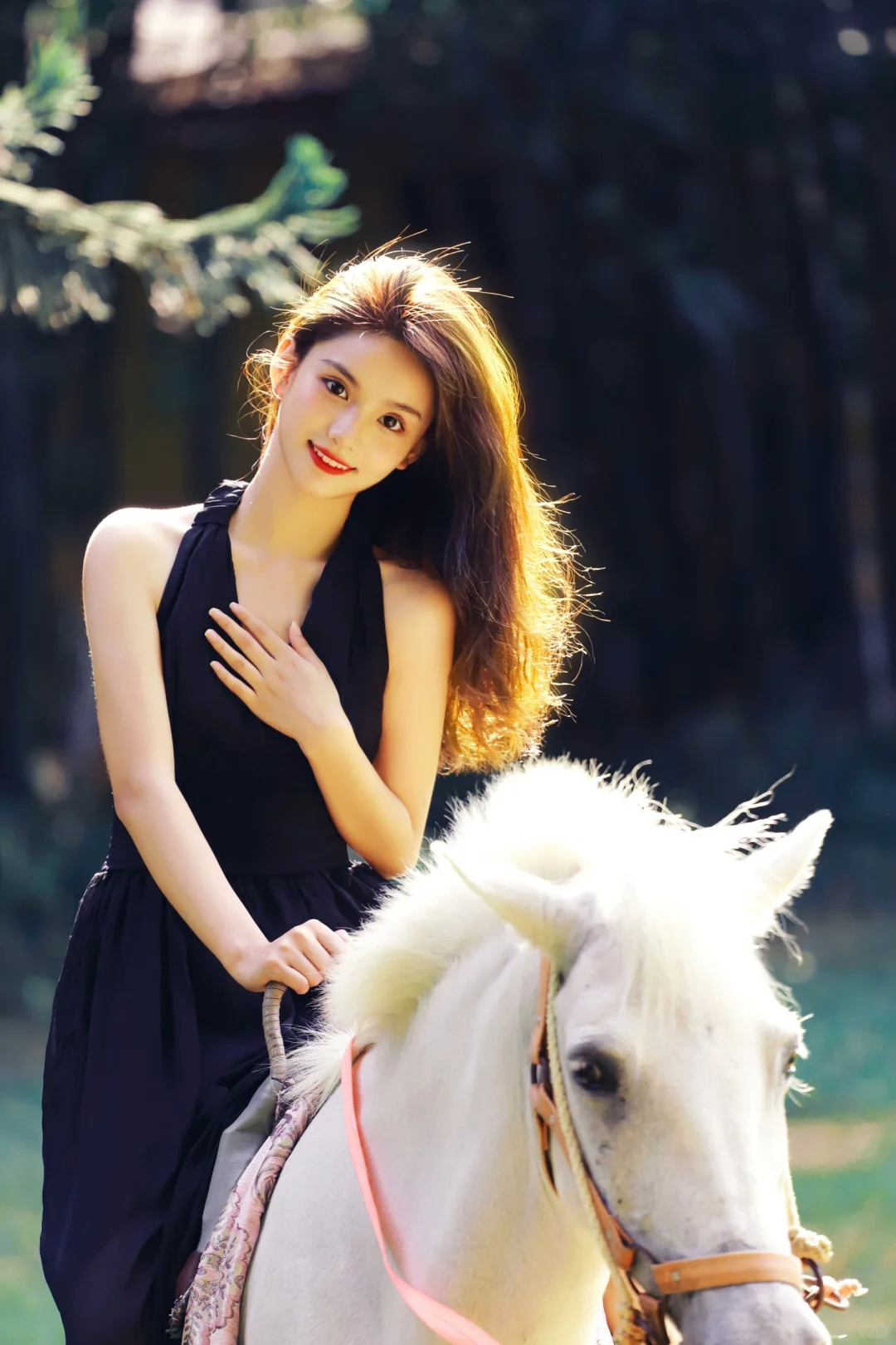 美女与马