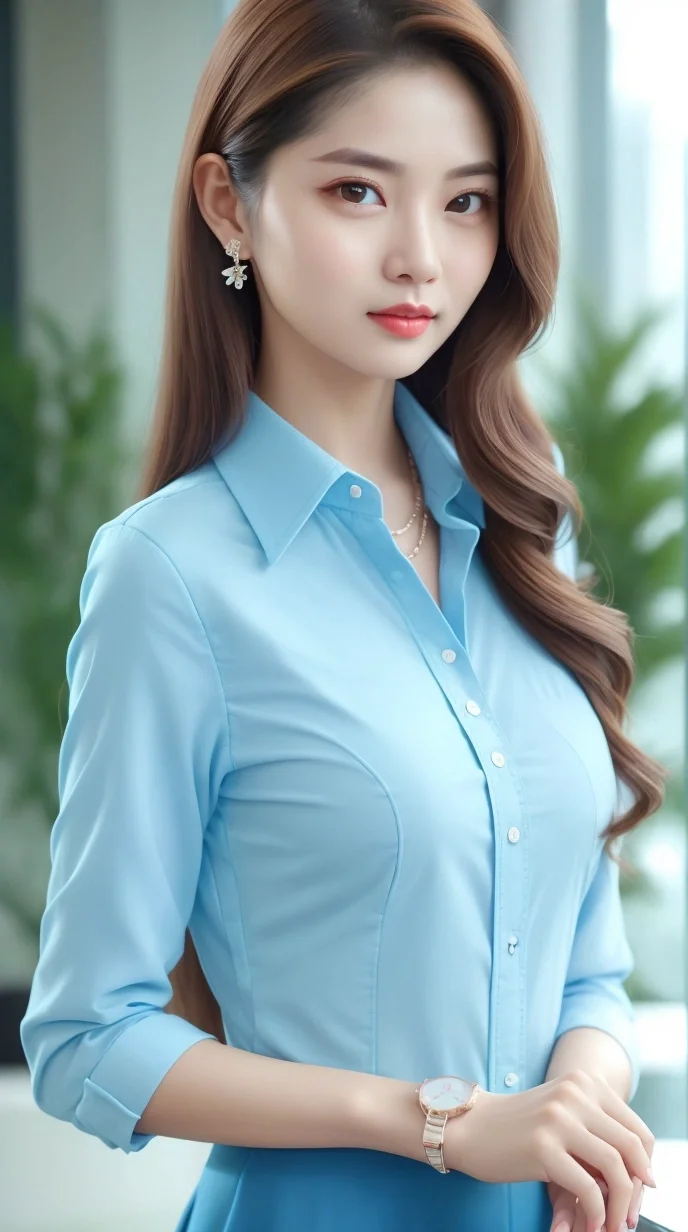 职业装气质美女陶璇英，上班就这样穿