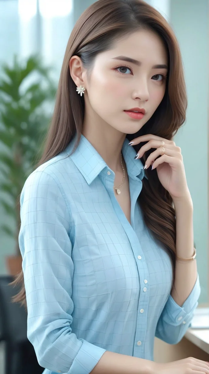 职业装气质美女陶璇英，上班就这样穿