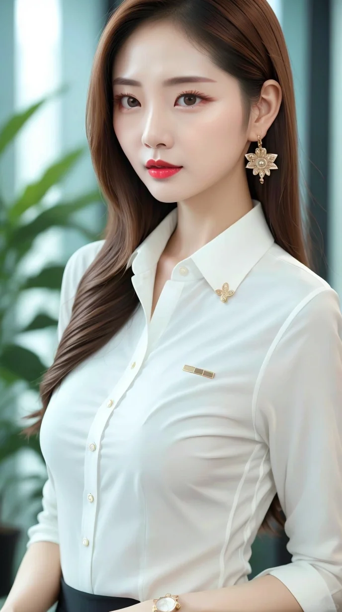职业装气质美女陶璇英，上班就这样穿