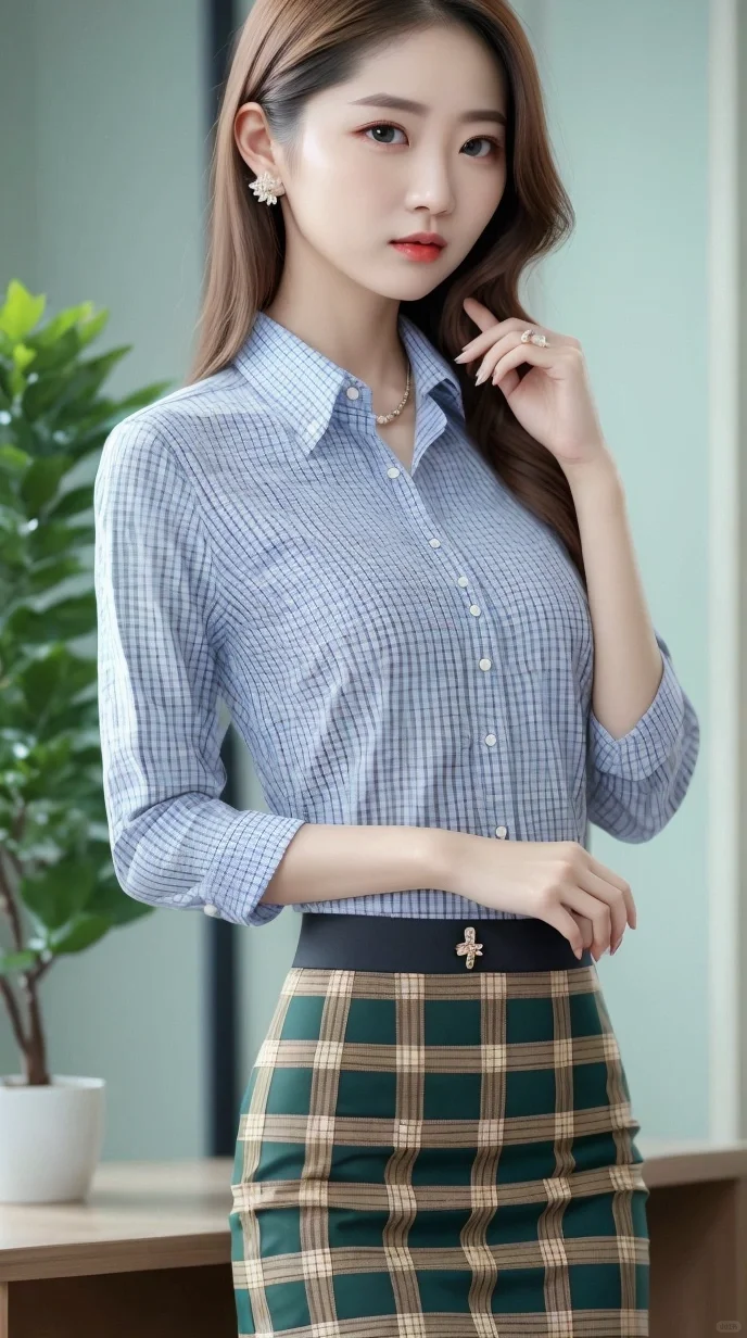 职业装气质美女陶璇英，上班就这样穿