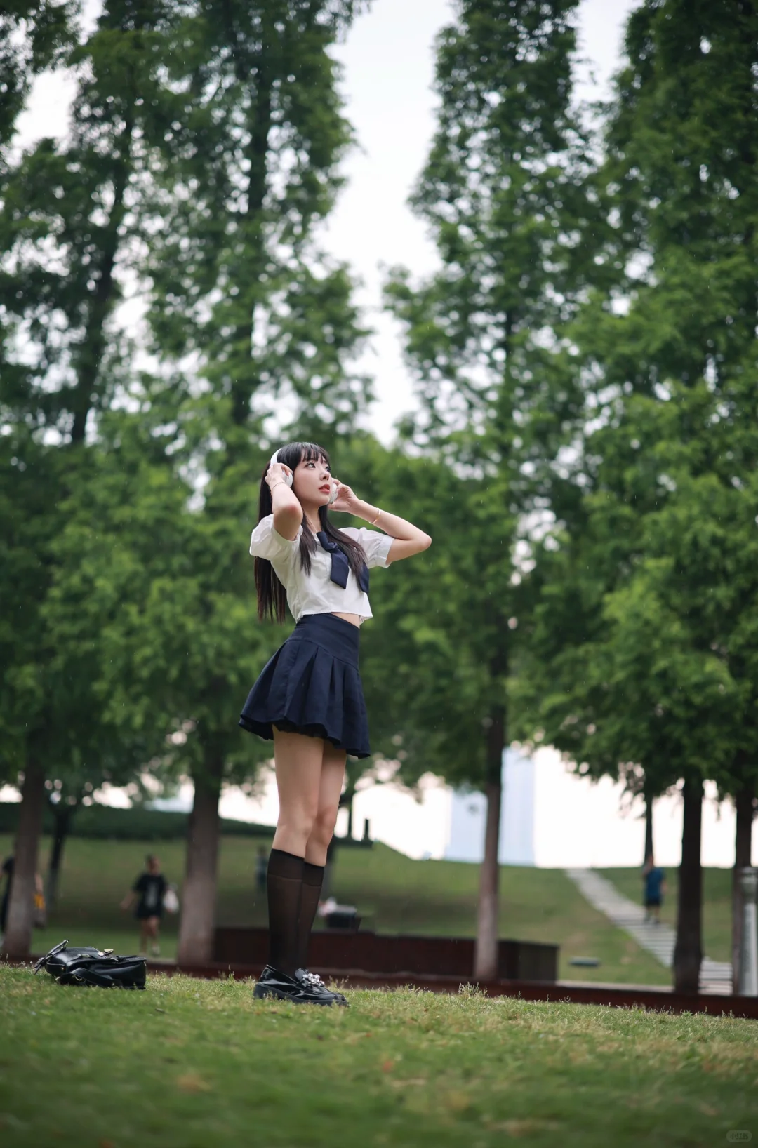 襄阳小瑞士🌲草坪jk日系校服写真