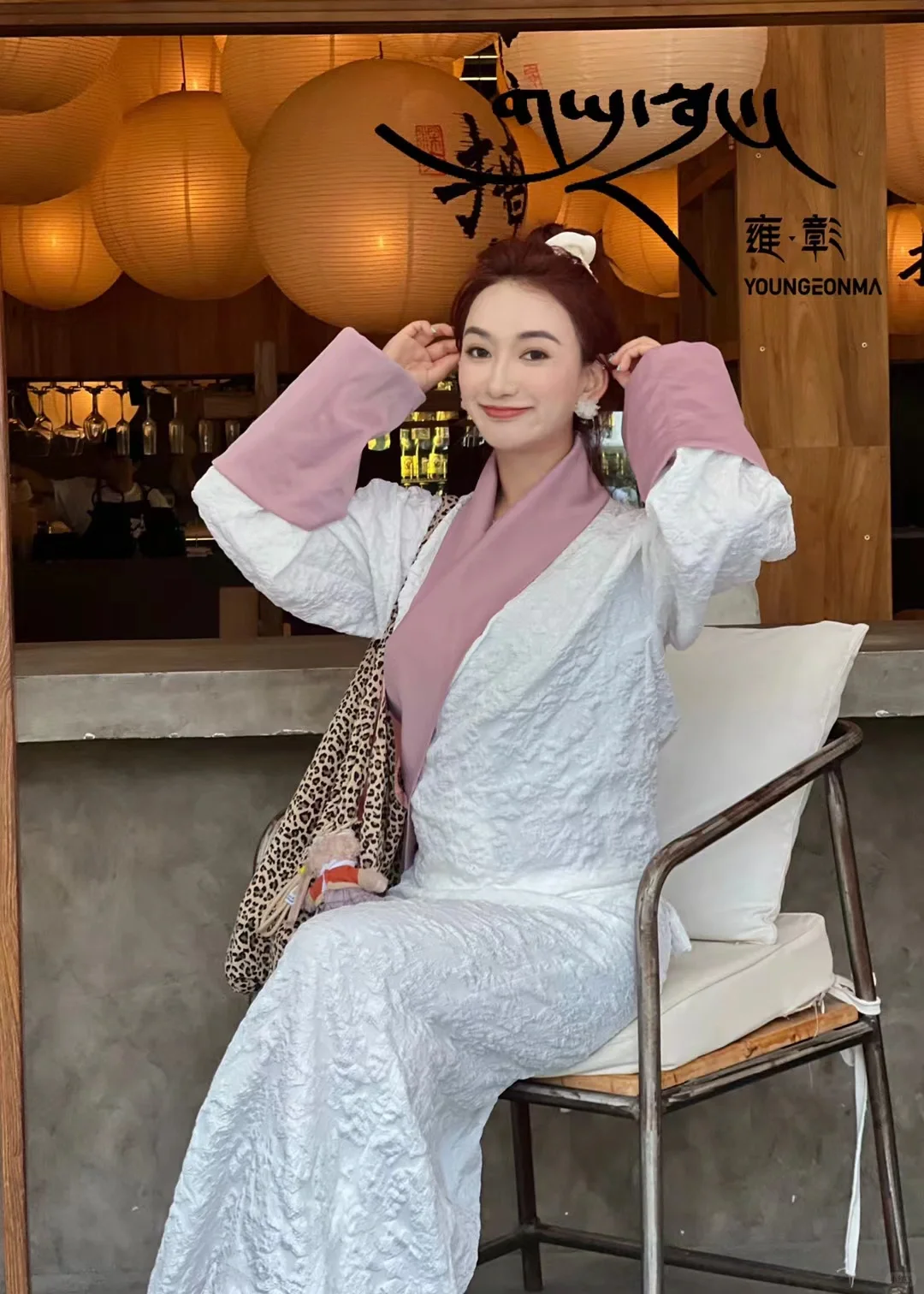新藏式·粉白甜美💓藏袍·谁不爱