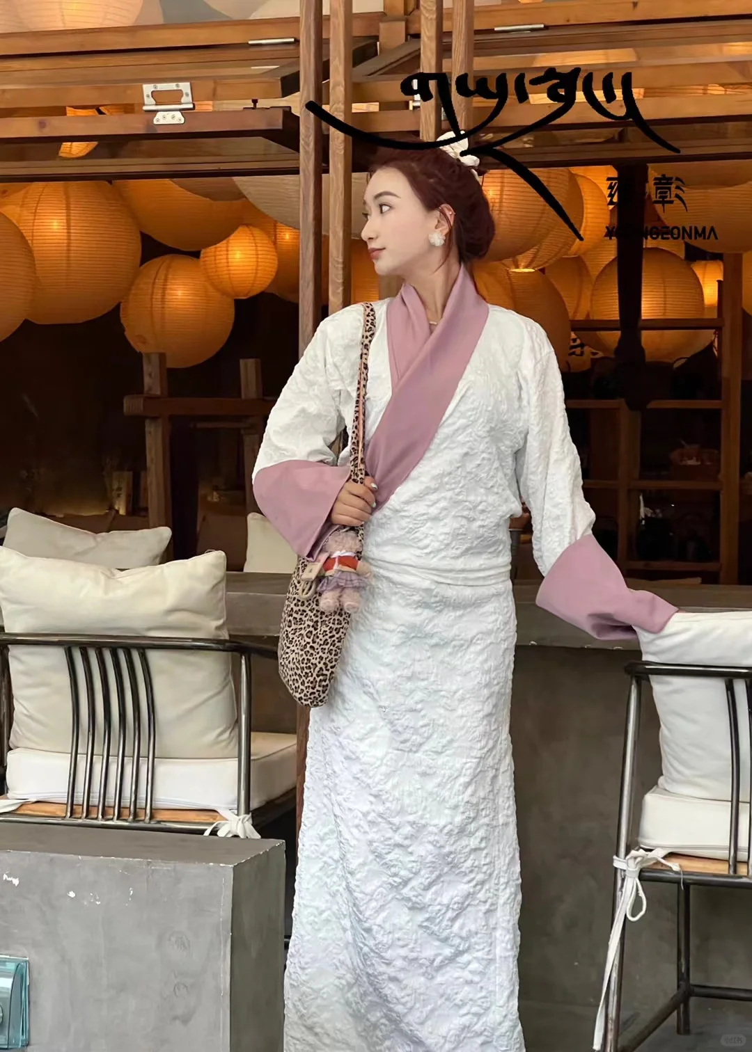 新藏式·粉白甜美💓藏袍·谁不爱