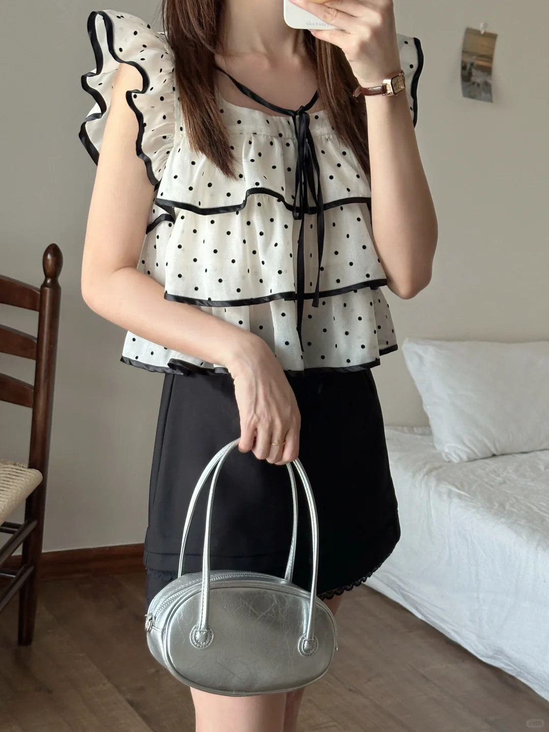 迟伞伞少女初心小飞袖上衣到咯～