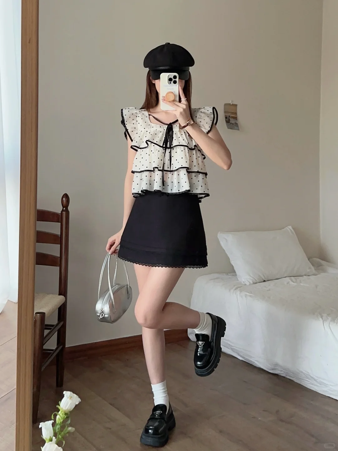 迟伞伞少女初心小飞袖上衣到咯～