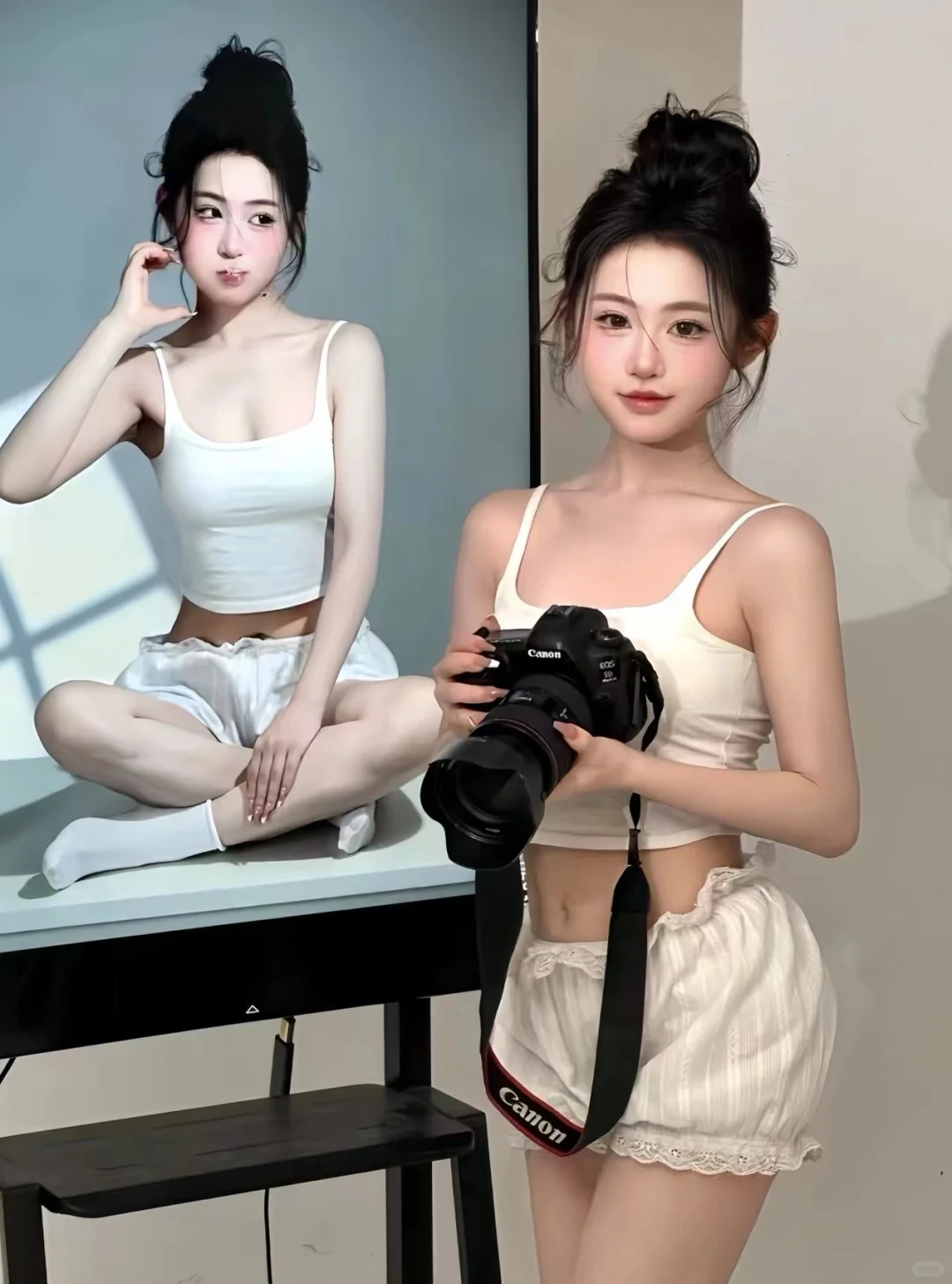 标题：今天拍甜妹写真啦