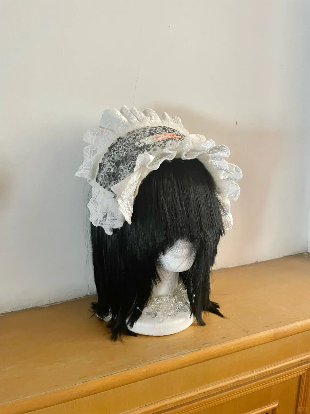 ^з^手作皱缩JK女孩印花发带