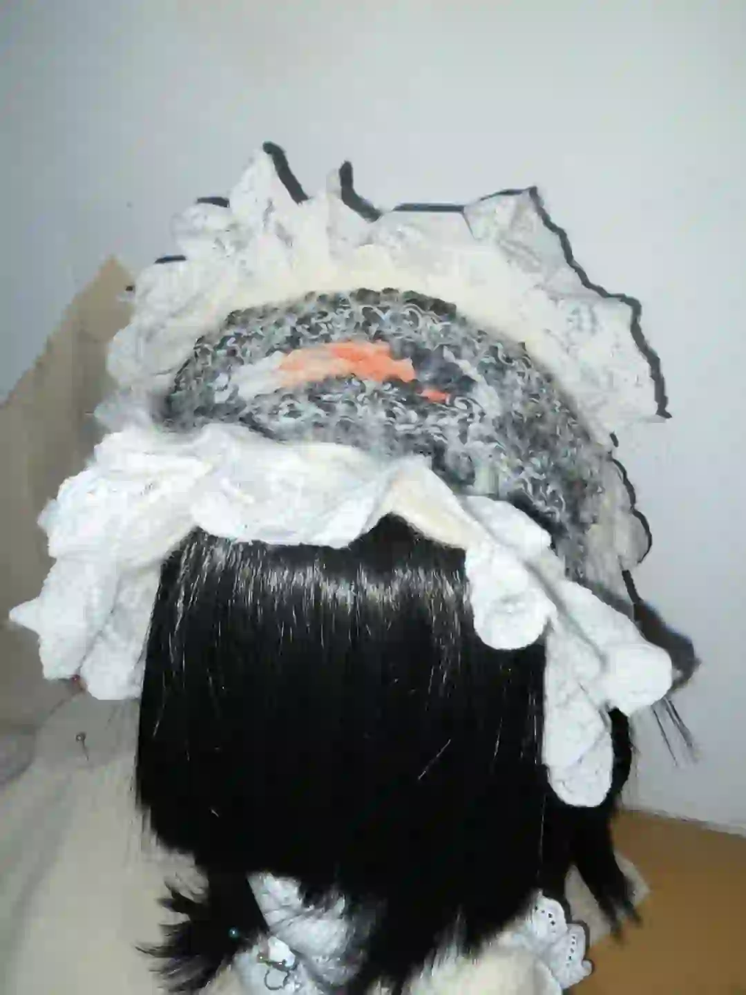 ^з^手作皱缩JK女孩印花发带