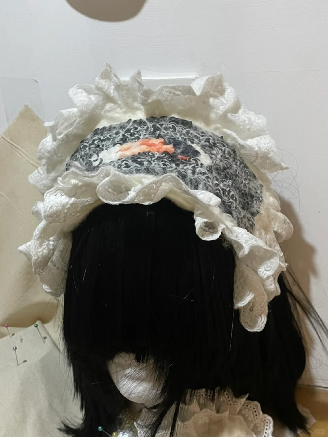 ^з^手作皱缩JK女孩印花发带