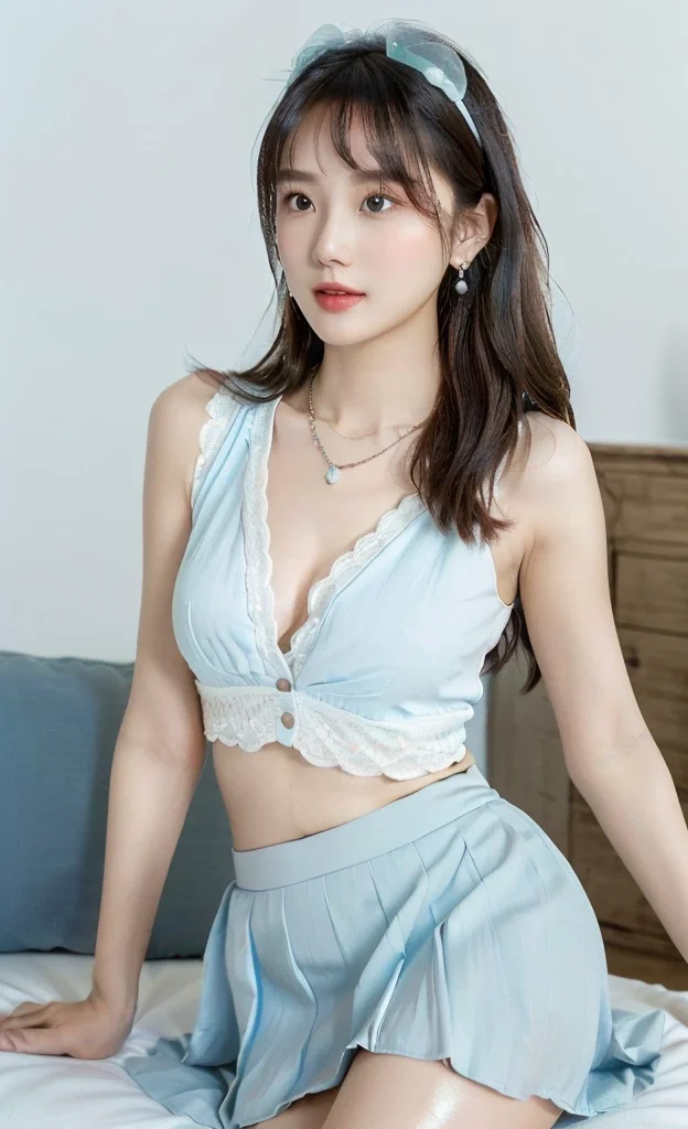 纯欲jk裙穿搭，甜美居家秀