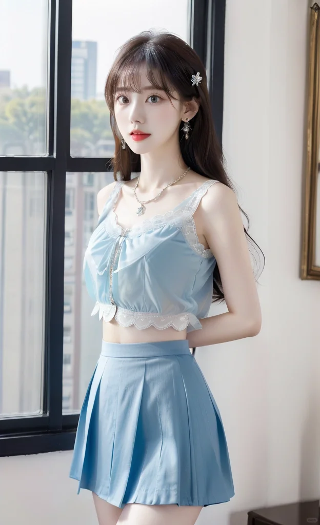 纯欲jk裙穿搭，甜美居家秀