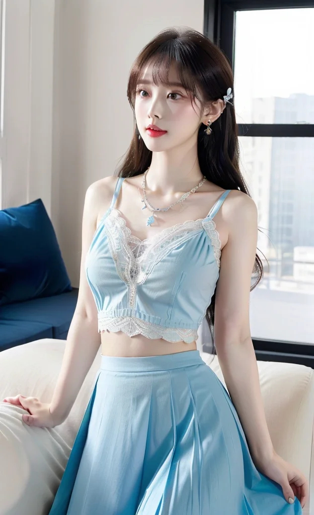 纯欲jk裙穿搭，甜美居家秀
