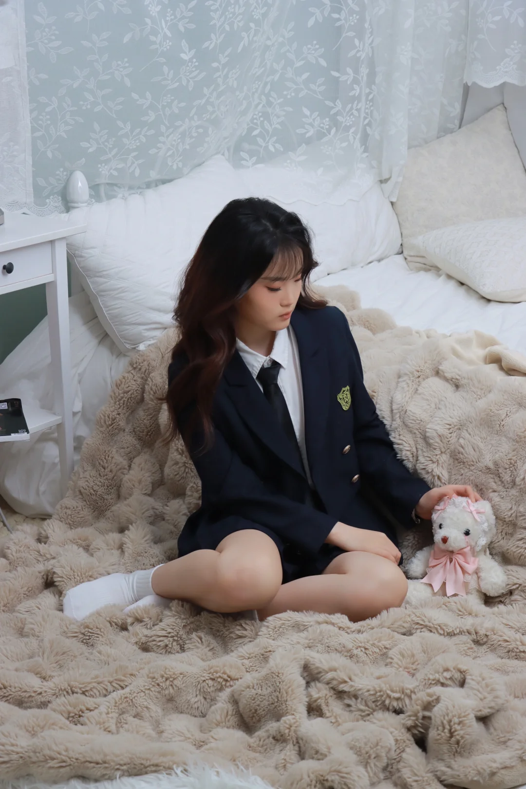 韩系女高学院风～可爱甜甜的jk学妹已上线