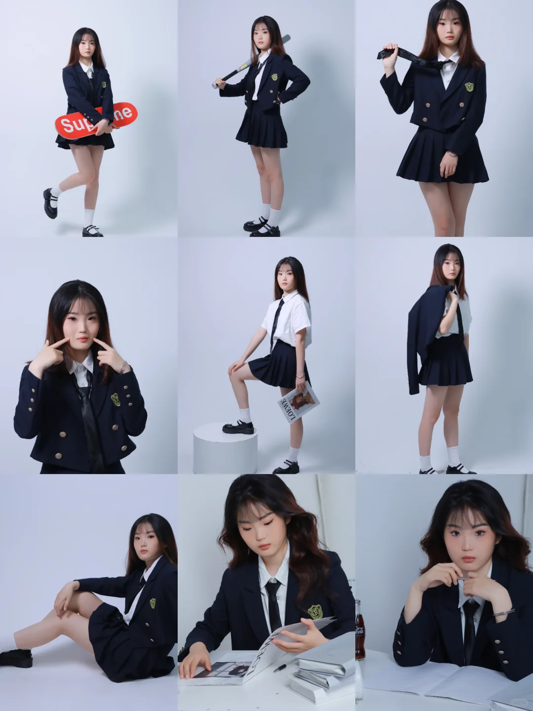 韩系女高学院风～可爱甜甜的jk学妹已上线