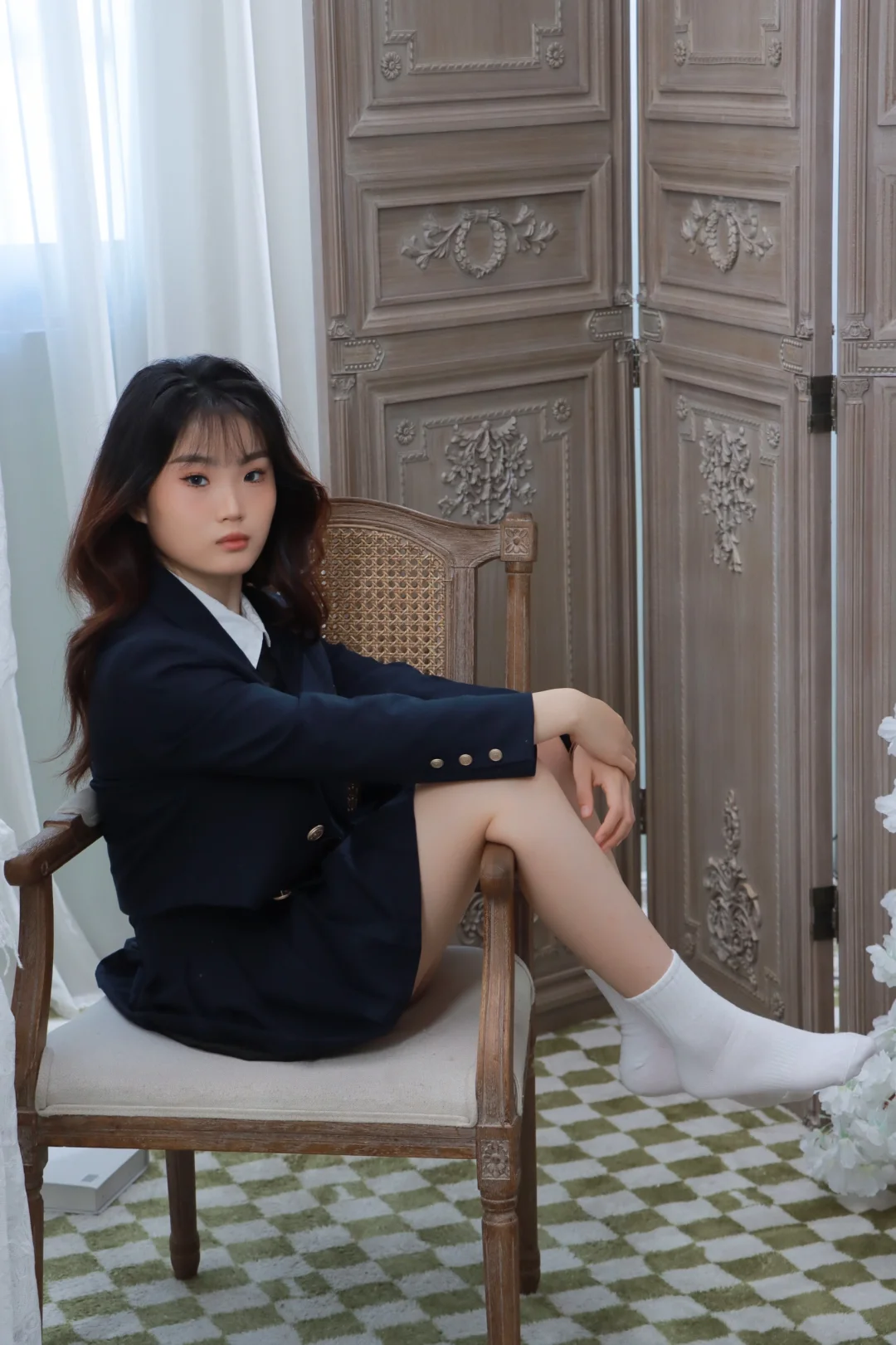 韩系女高学院风～可爱甜甜的jk学妹已上线