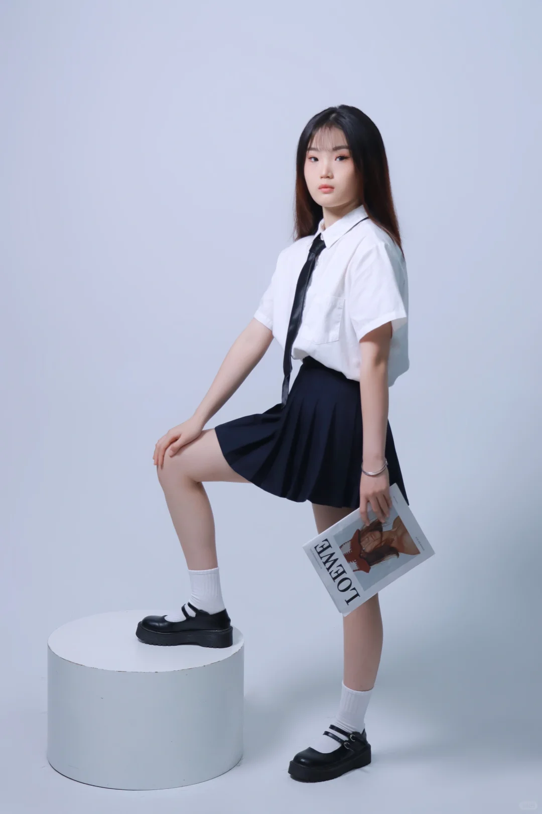 韩系女高学院风～可爱甜甜的jk学妹已上线