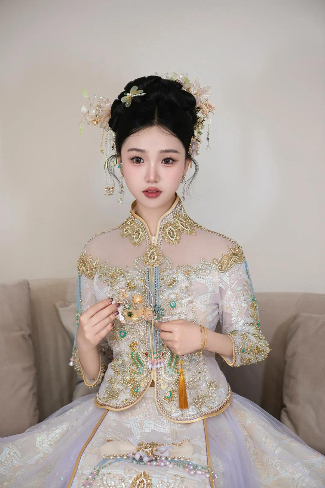 今日新娘试妆花絮|夏天甜妹的减龄秀禾太美！
