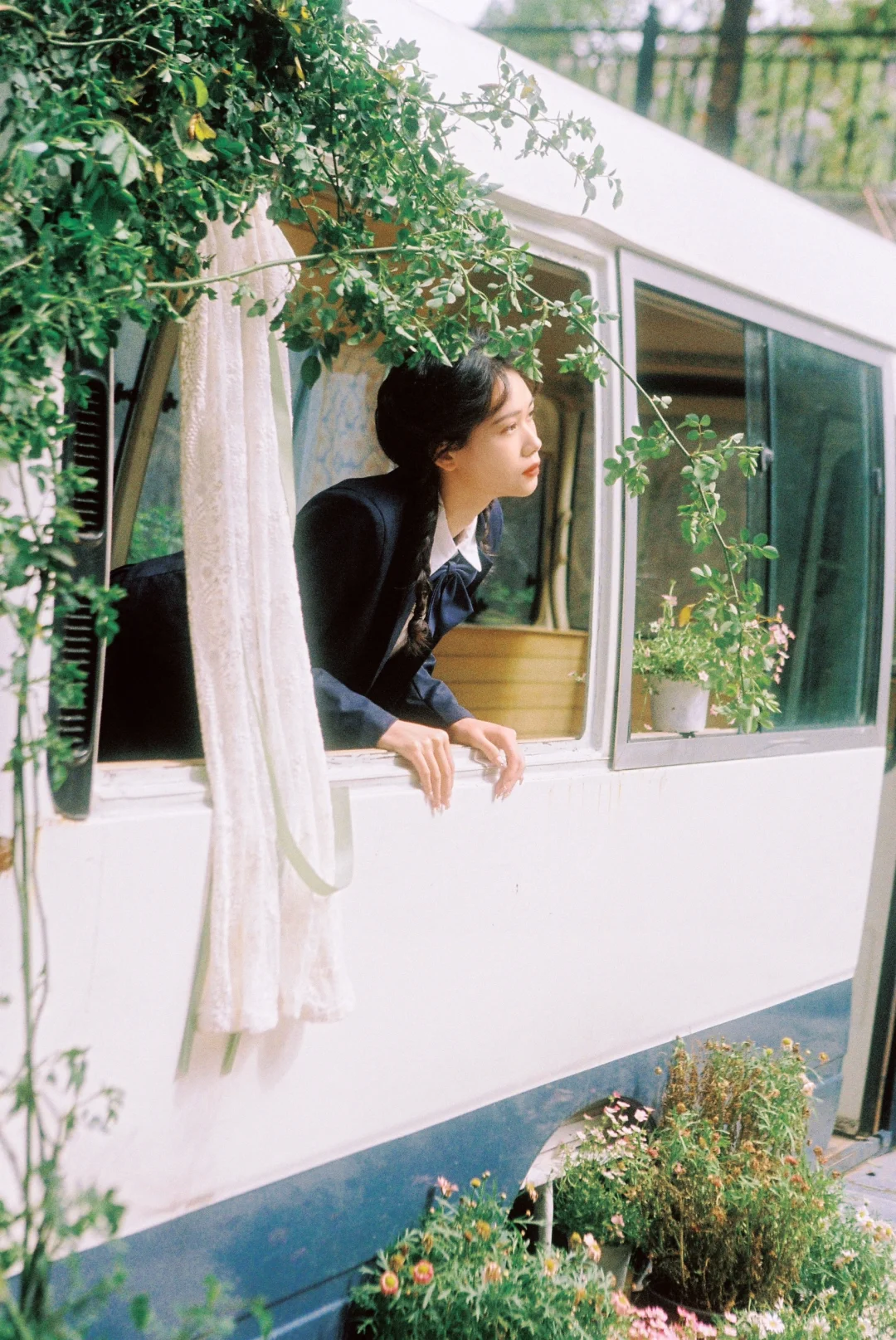 开往春天🌸日系jk少女杭州油菜花田写真