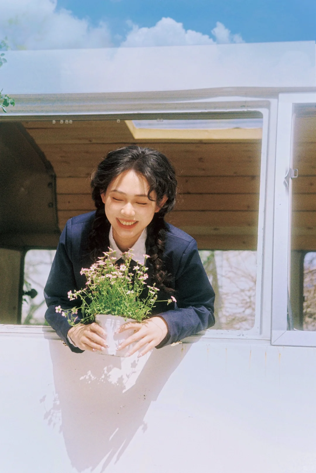 开往春天🌸日系jk少女杭州油菜花田写真