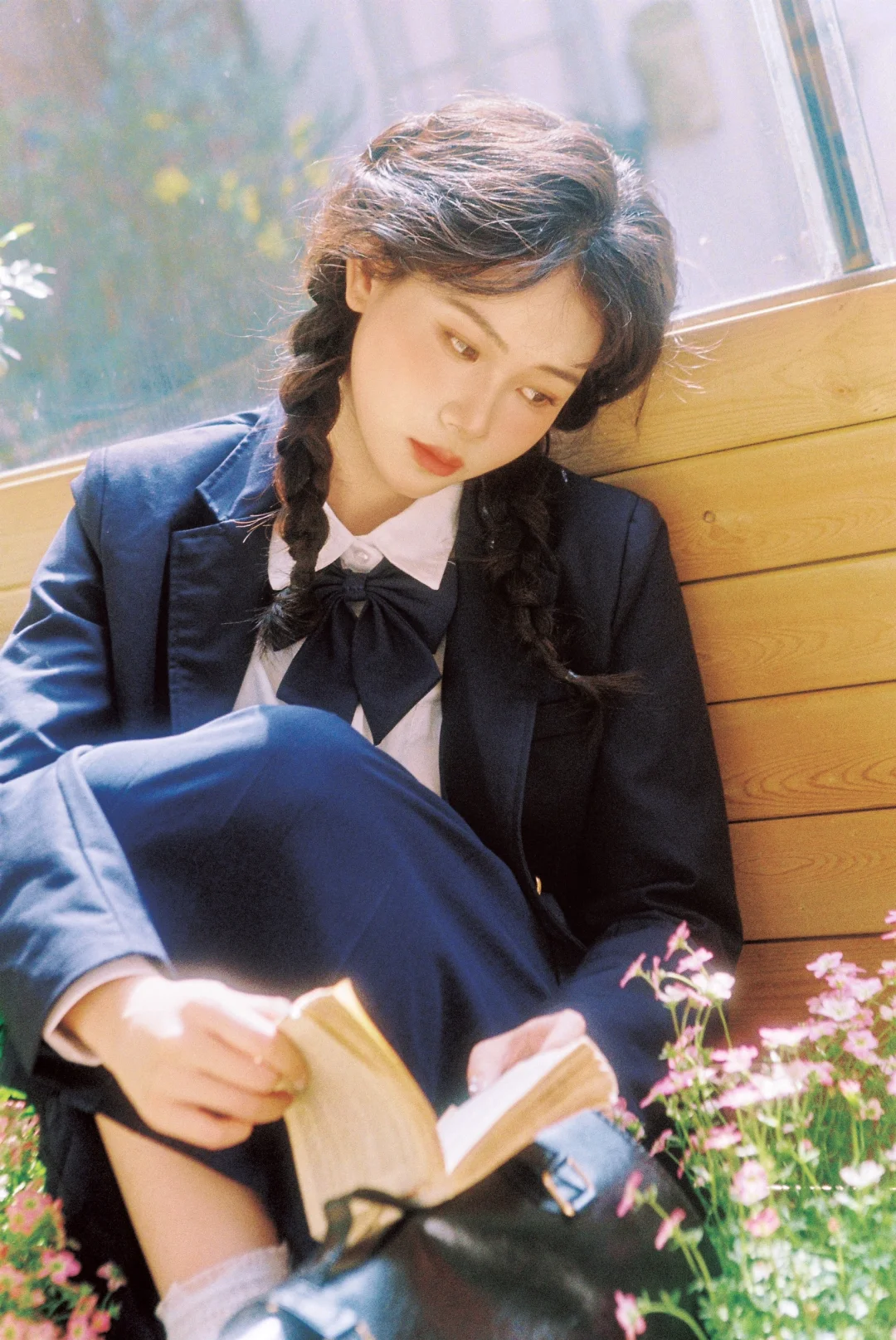 开往春天🌸日系jk少女杭州油菜花田写真