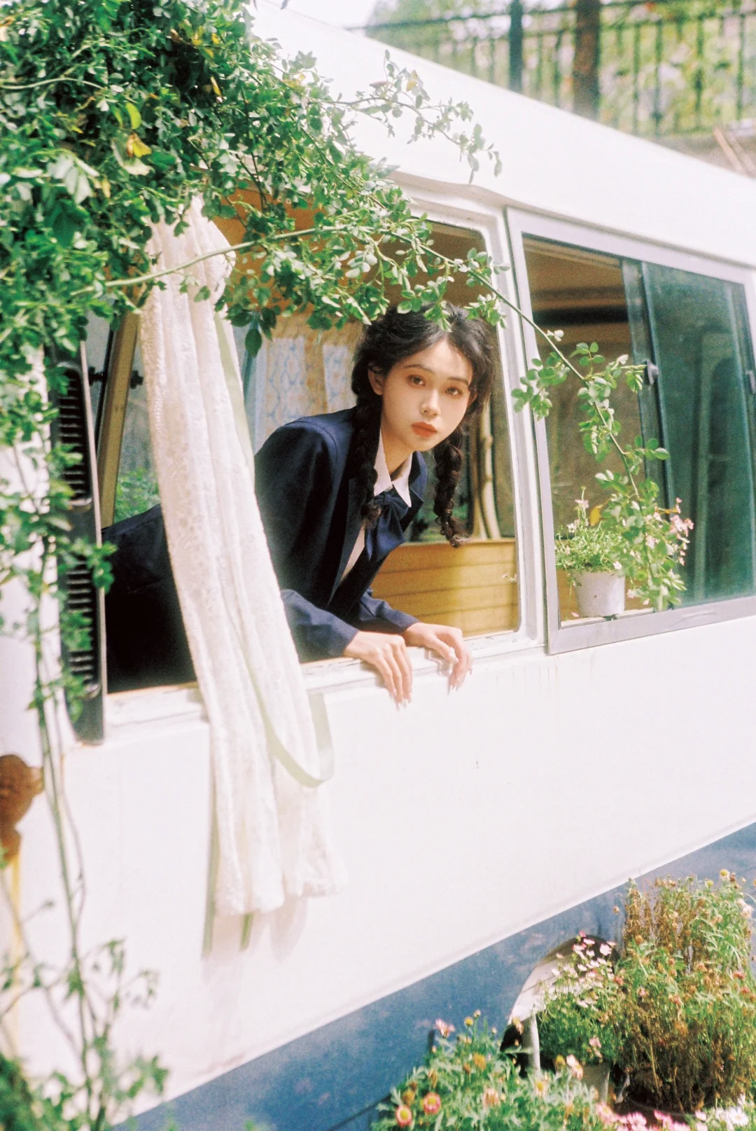 开往春天🌸日系jk少女杭州油菜花田写真