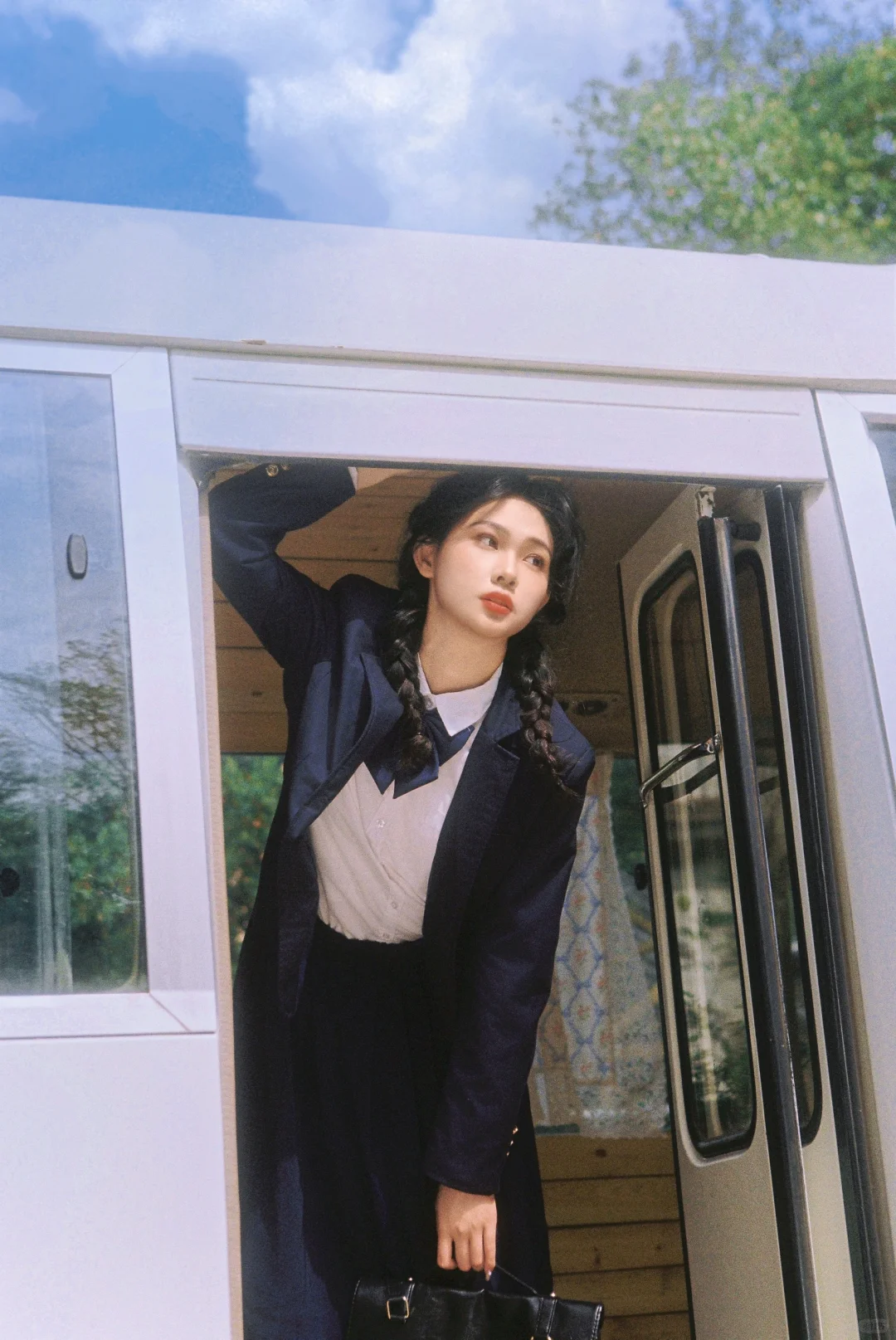 开往春天🌸日系jk少女杭州油菜花田写真