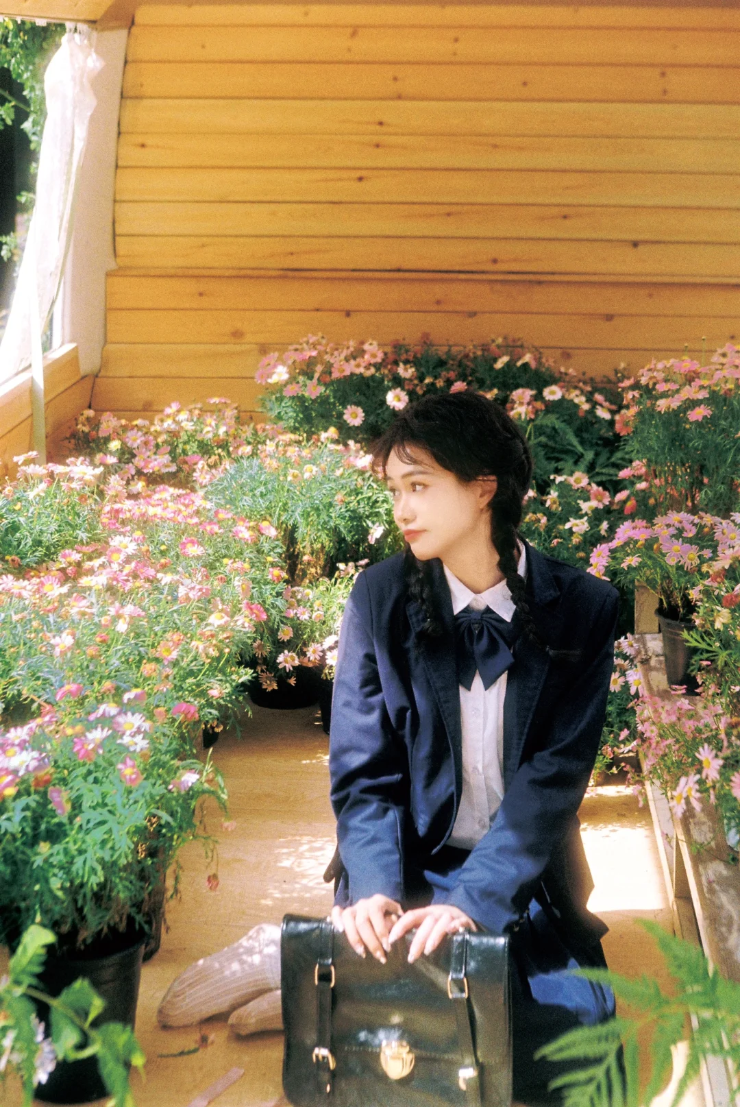 开往春天🌸日系jk少女杭州油菜花田写真