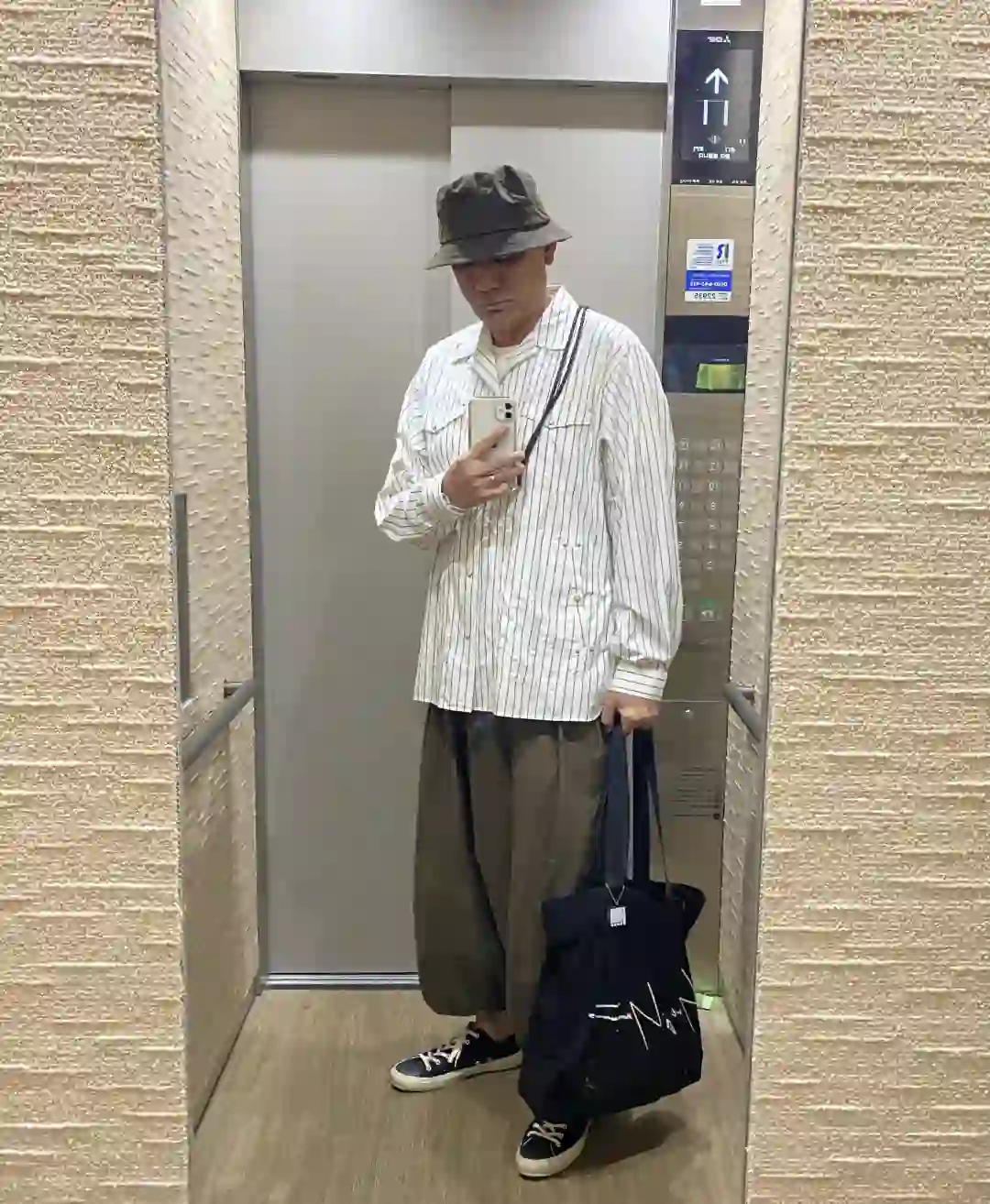 正常電梯穿著，無不良引導。