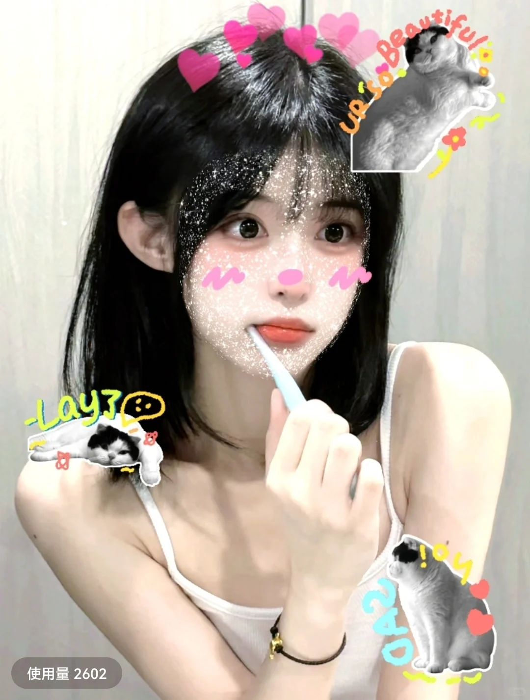 ins特效焊脸上｜存一些好看的甜妹特效