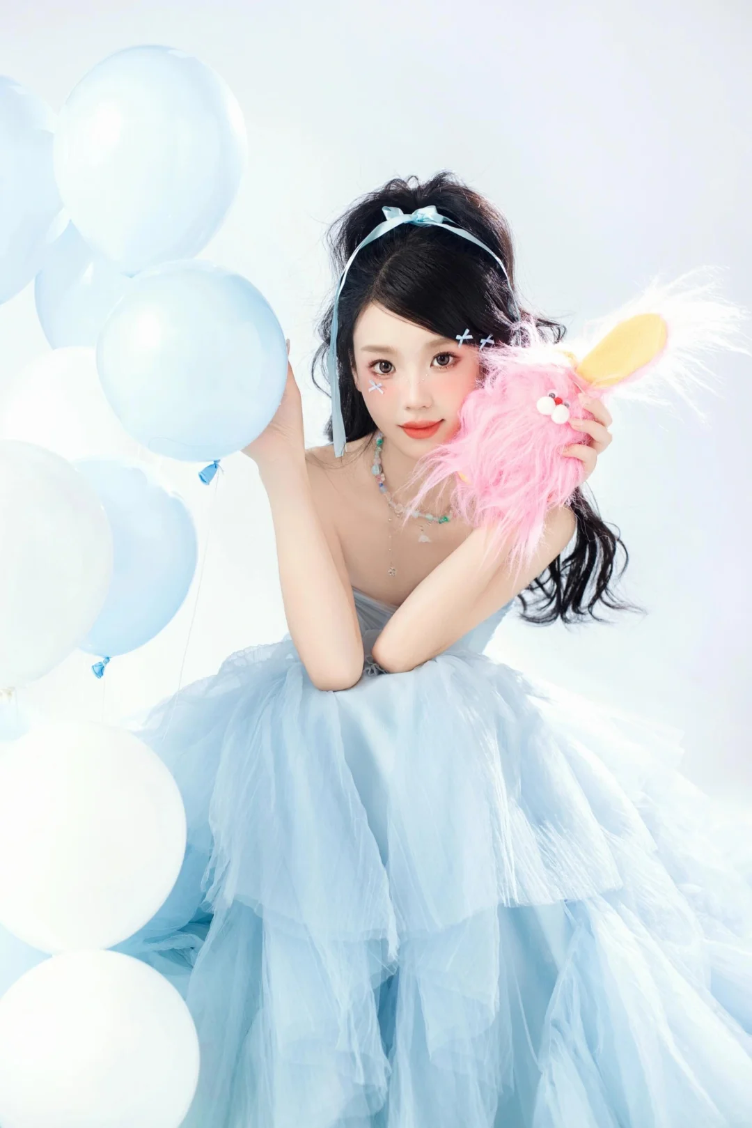 少女蓝💙甜甜的公主蓝生日写真