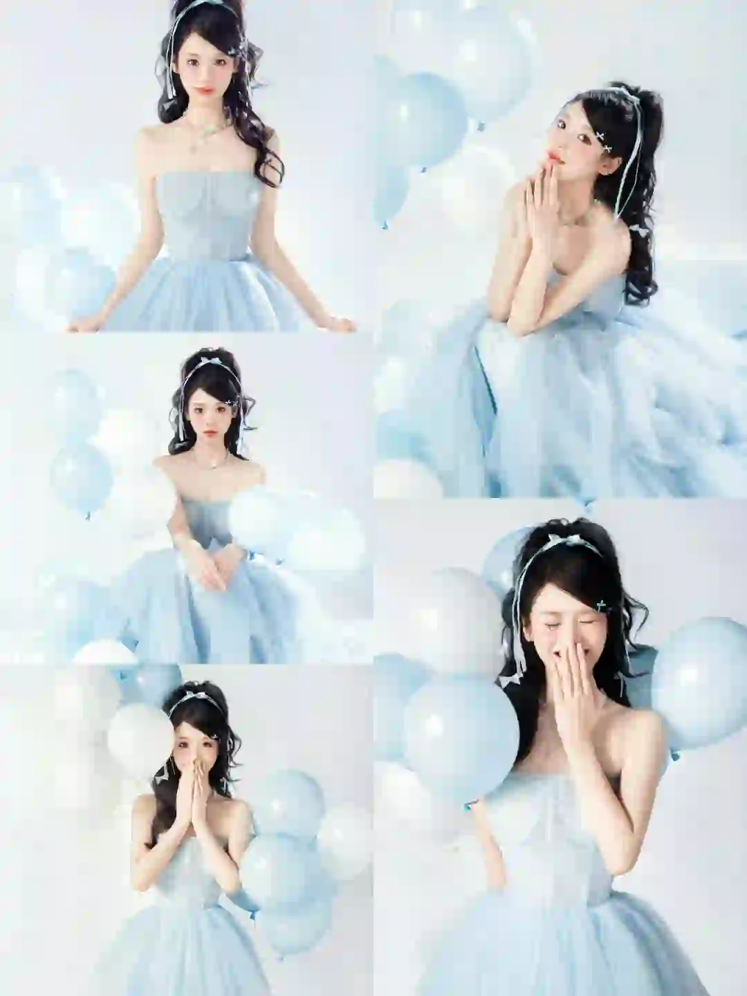 少女蓝💙甜甜的公主蓝生日写真