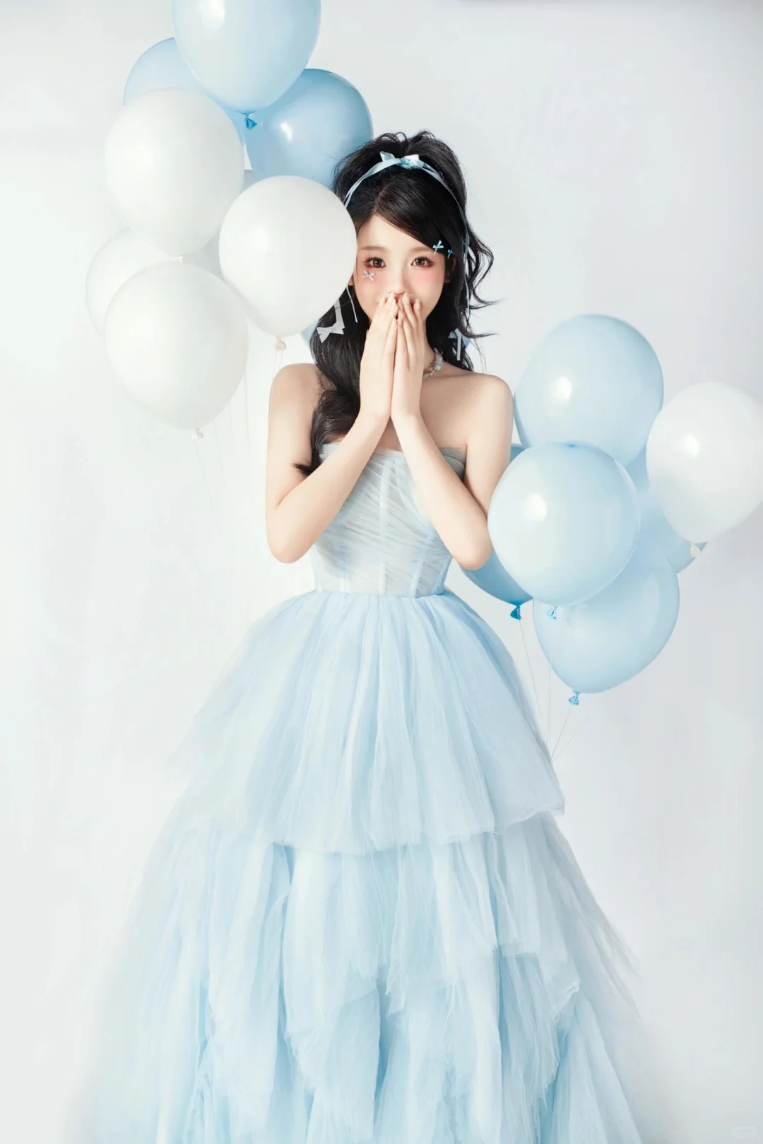 少女蓝💙甜甜的公主蓝生日写真