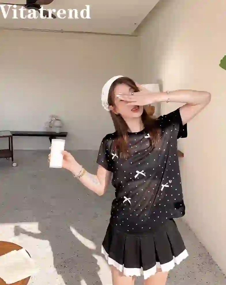160🍒甜甜少女风 波点上衣➕蓬蓬裙好可爱