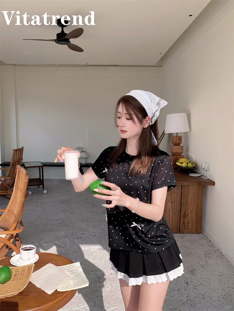 160🍒甜甜少女风 波点上衣➕蓬蓬裙好可爱