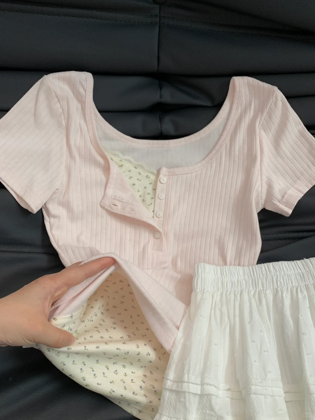 BM风🐈碎花假两件૮ .  ̫ . ა尊嘟好嫩好甜妹