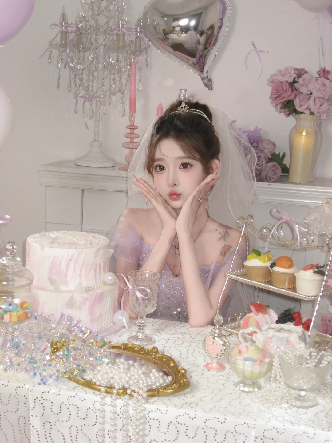 甜妹超爱的氛围生日照🎂泡泡真的太梦幻啦
