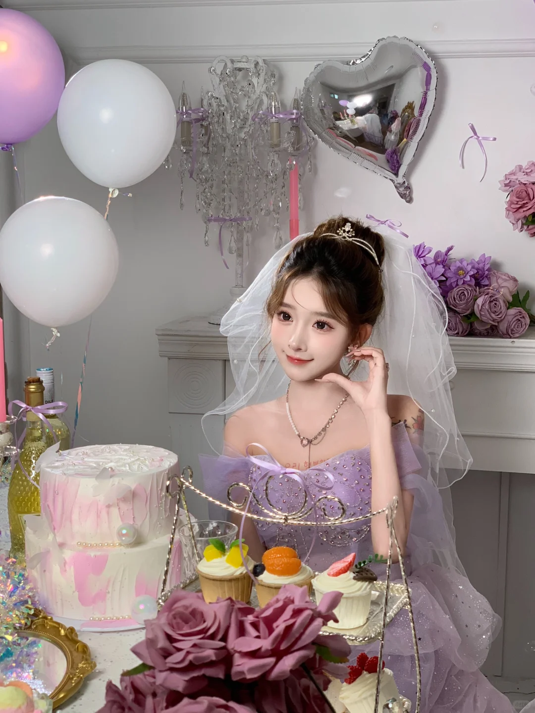 甜妹超爱的氛围生日照🎂泡泡真的太梦幻啦