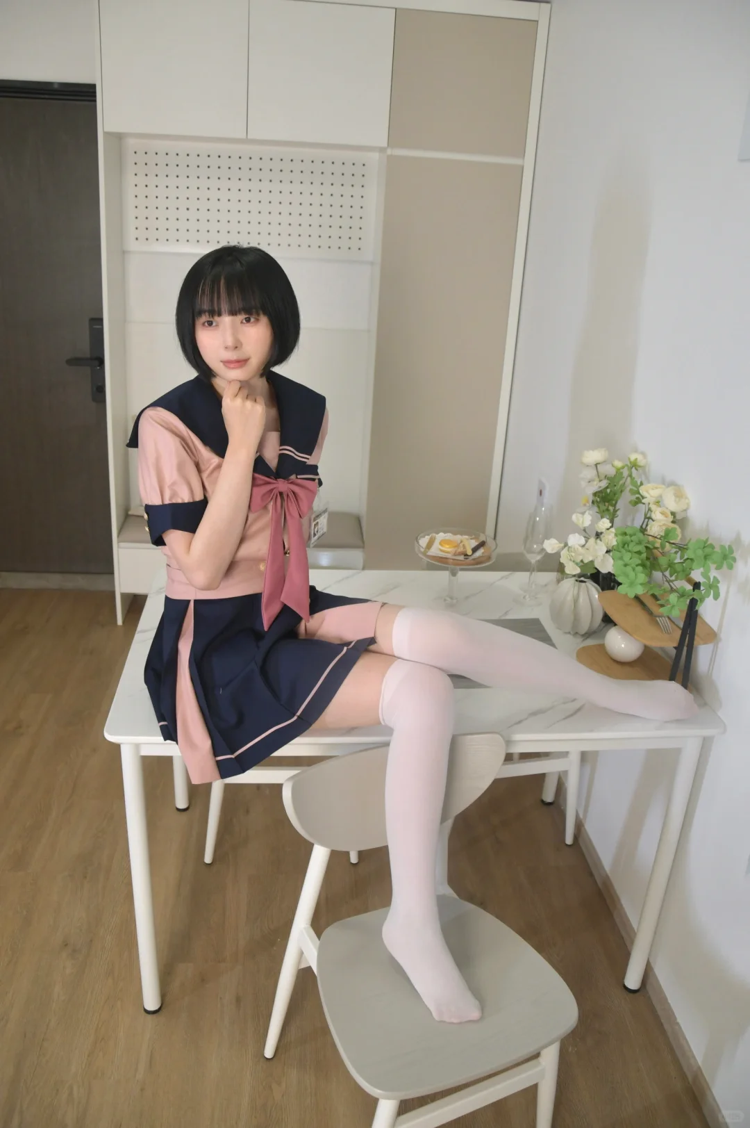 居家写真｜白丝少女