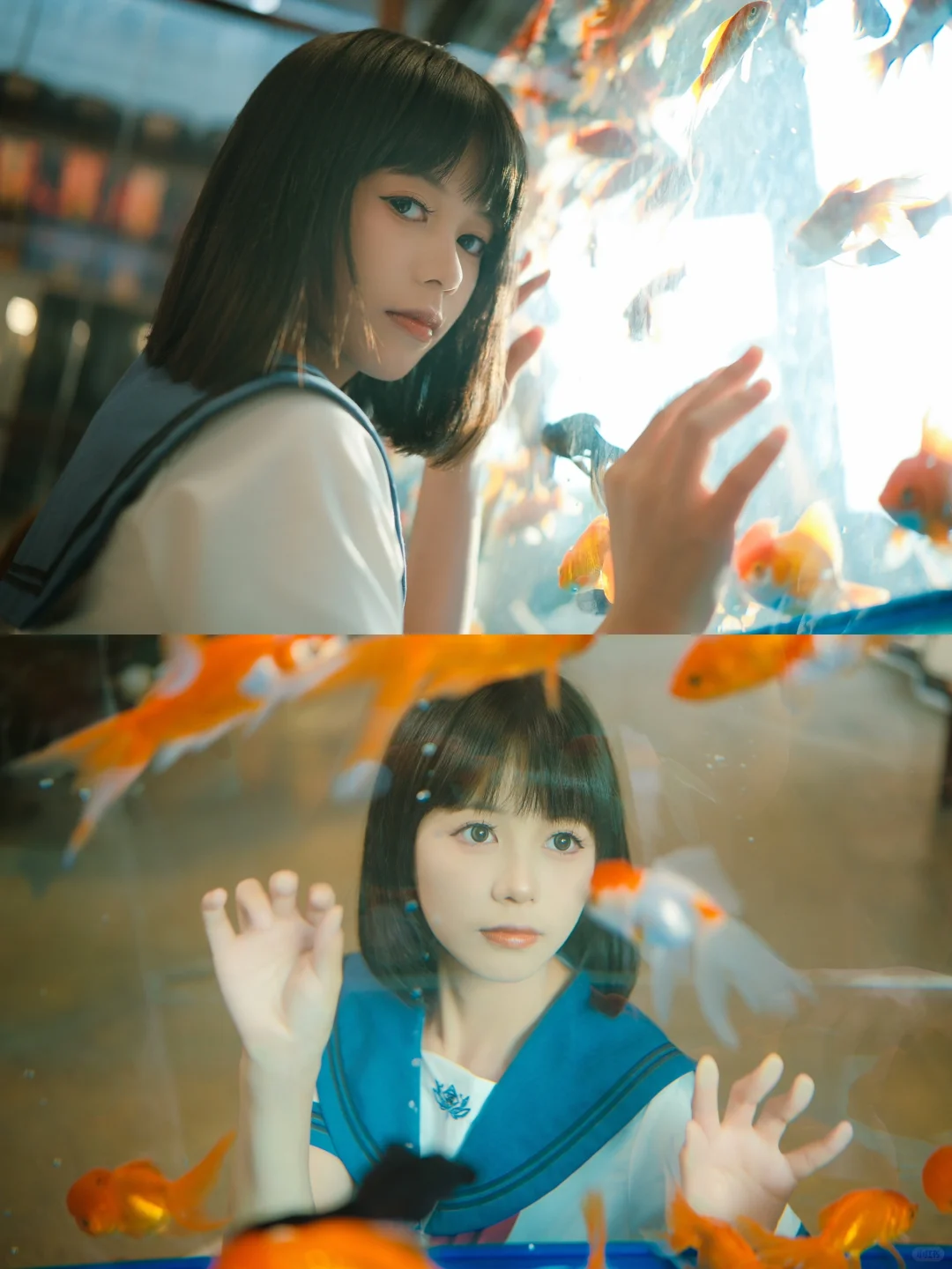 金鱼缸 × 短发JK