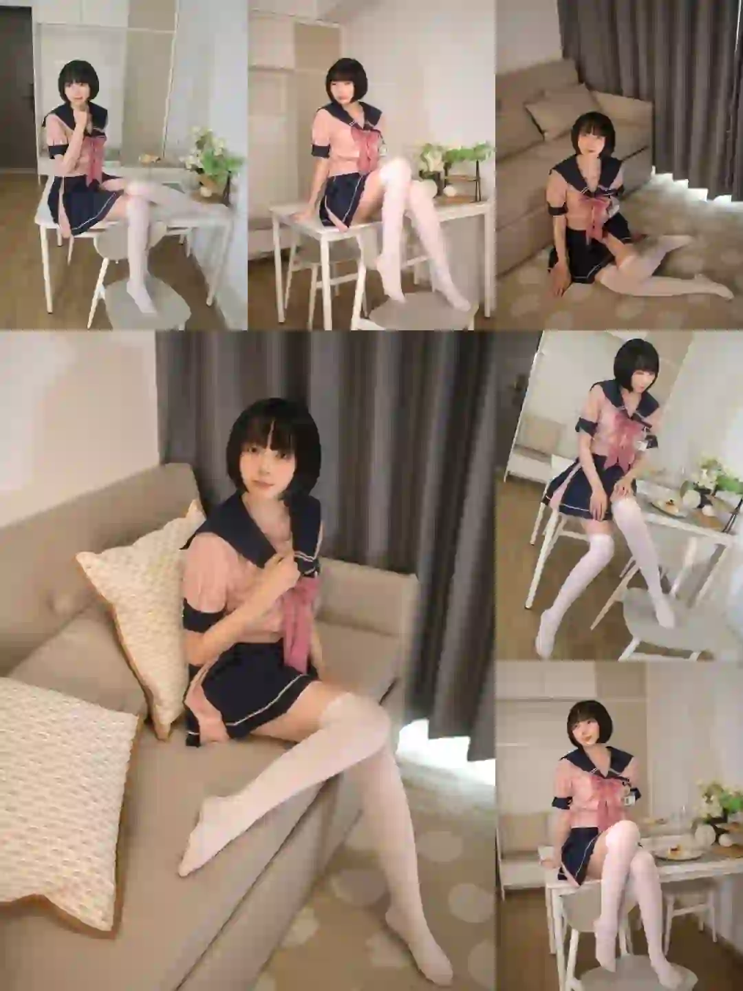 居家写真｜白丝少女