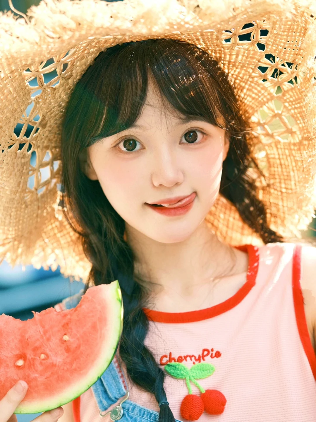 富士➕西瓜拍照真的太太太好看啦🍉🍃