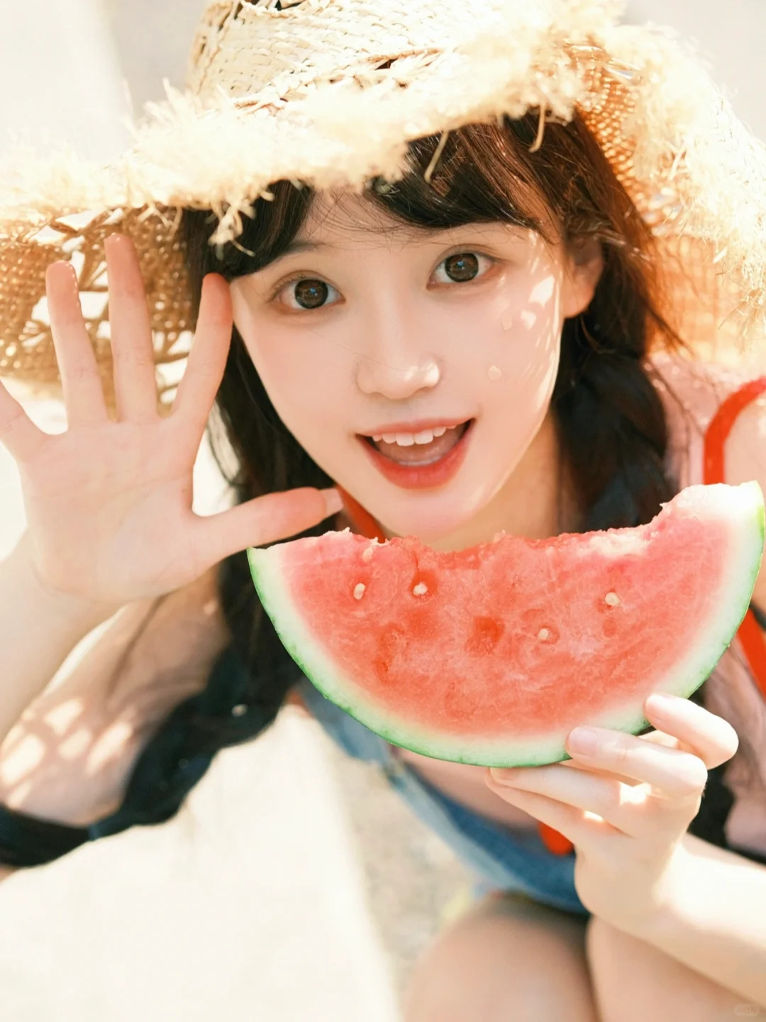 富士➕西瓜拍照真的太太太好看啦🍉🍃