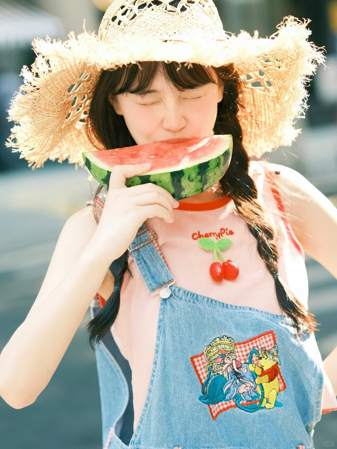 富士➕西瓜拍照真的太太太好看啦🍉🍃