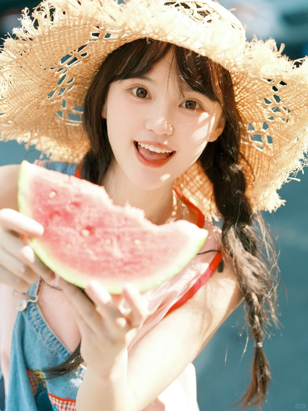 富士➕西瓜拍照真的太太太好看啦🍉🍃