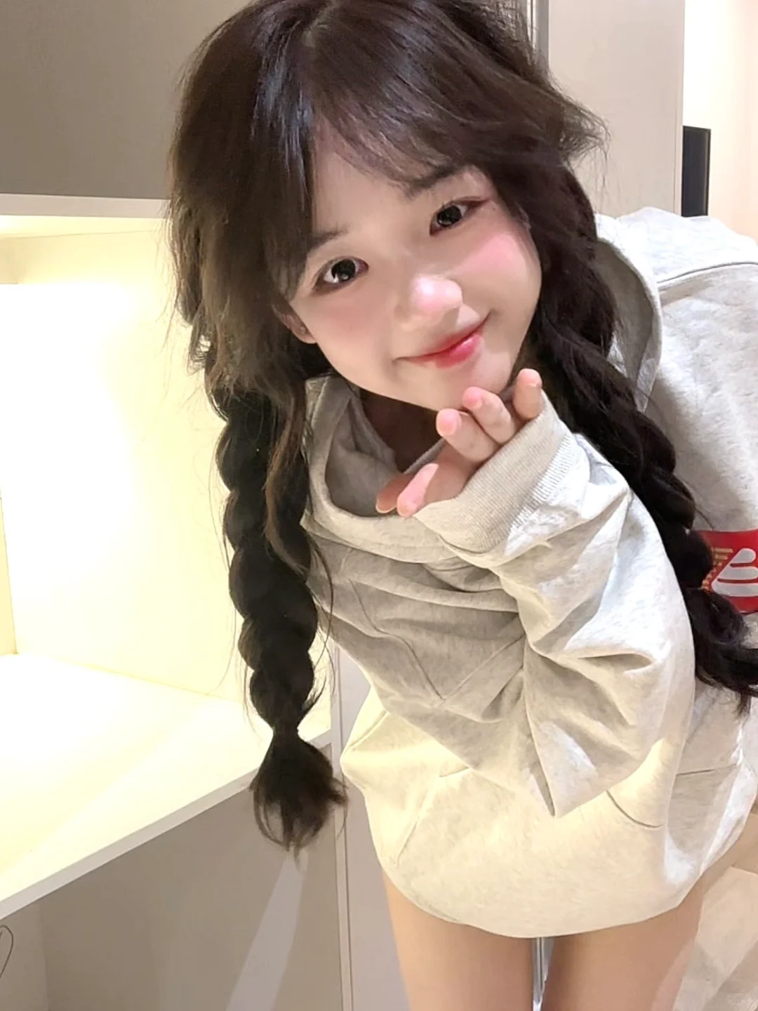 圆脸双麻花辫太可爱啦！甜度拉满