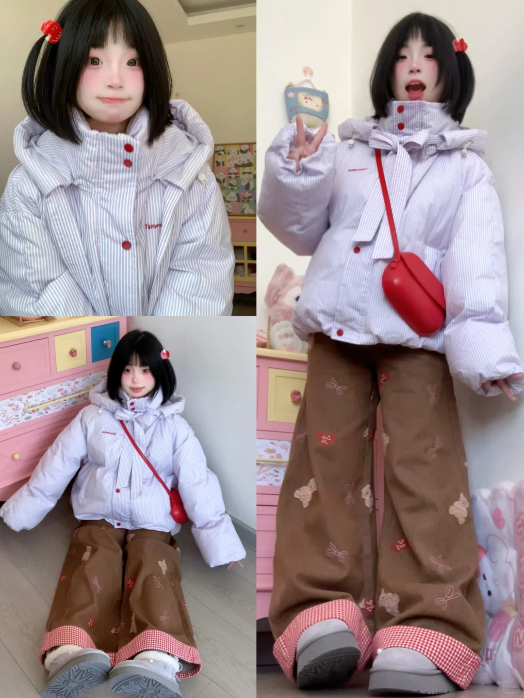 150小个子🎨8套⭐甜妹の秋冬穿搭！好可爱(✧∇✧)