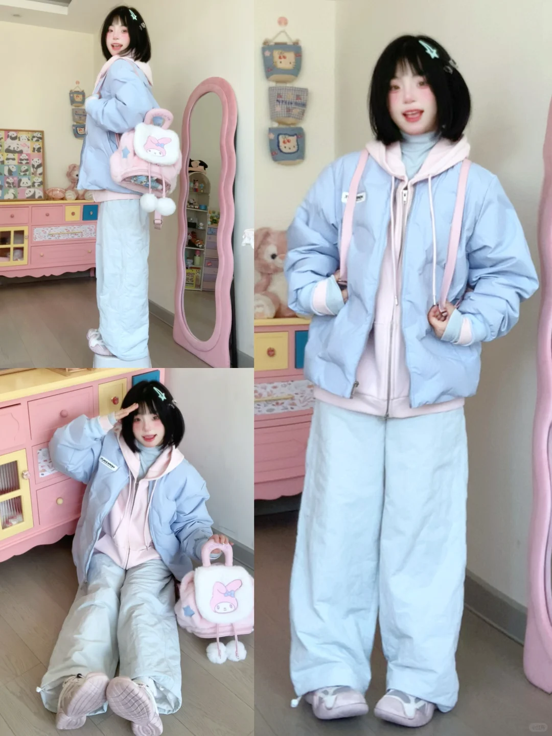 150小个子🎨8套⭐甜妹の秋冬穿搭！好可爱(✧∇✧)