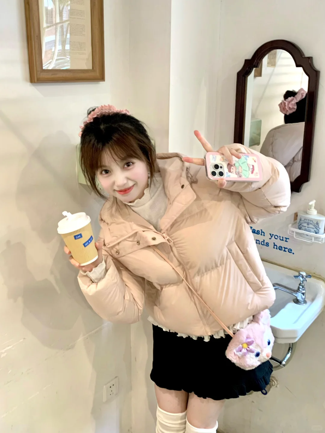 甜妹的冬天当然要粉粉哒🎀 ♡゛